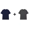 COMBO 2 Áo Thun PN STORE Cổ Tròn Vải Cotton 250gsm Thoáng Mát Co Gian Họa Tiết Thêu Logo Nổi AT05 24