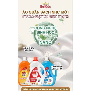 Combo 2 can Nước Giặt Xả Màu Tím Bell Đức 3L6 - Hương Anh Đào Cá Ngựa, 295k