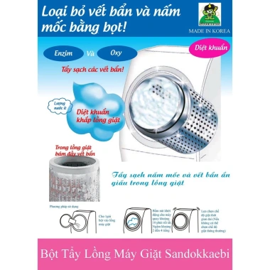 Combo 2 Gói Bột Tẩy Vệ Sinh Lồng Máy Giặt Siêu Sạch Hàn Quốc Giá 75.000 3