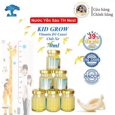Combo 2 hộp (12 hũ) Yến sào TH Nest Kid GROW 39% yến khánh hòa Vitamin D3 Canxi Chất xơ 70ml 5 Combo 2 hộp (12 hũ) Yến sào TH Nest Kid GROW 39% yến khánh hòa Vitamin D3 Canxi Chất xơ 70ml 5