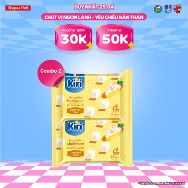 Combo 2 Phô mai Kiri vị chanh 15C 78g - Giá chỉ 114.460₫, tiết kiệm 21%