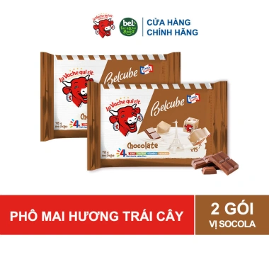 Combo 2 Phô Mai Vuông Belcube Ngọt Vị Socola 78g x 15 - Giá ưu đãi 95.060 VND, giảm sâu