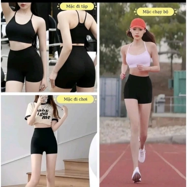 Combo 2 Quần Legging Cạp Cao Thun Nâng Eo Vải Dày Thấm Mồ Hôi Đi Chơi Tập 99.000₫