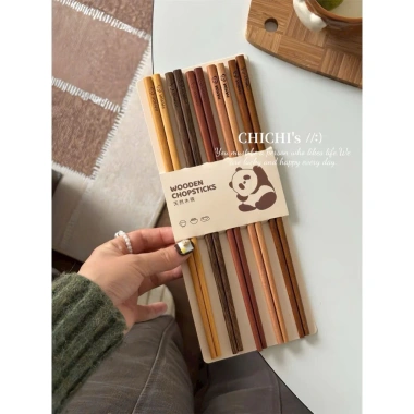 Combo 2 sét đũa gỗ cánh gà 10 đôi – Đũa chắc chắn, kháng khuẩn, thích hợp cho gia đình và nhà hàng, giảm còn 56.999₫ 2