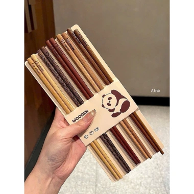 Combo 2 sét đũa gỗ cánh gà 10 đôi – Đũa chắc chắn, kháng khuẩn, thích hợp cho gia đình và nhà hàng, giảm còn 56.999₫ 4