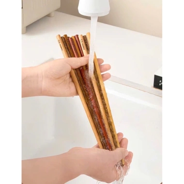 Combo 2 sét đũa gỗ cánh gà 10 đôi – Đũa chắc chắn, kháng khuẩn, thích hợp cho gia đình và nhà hàng, giảm còn 56.999₫ 9