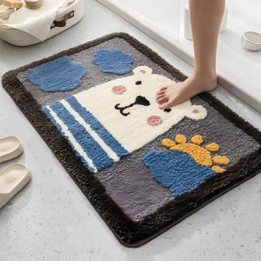 Combo 2 Thảm Lau Chân Lông Siêu Thấm 40x60cm Chống Trơn Trượt Phòng Tắm Phòng Ngủ Dễ Giặt 82.200 VND 2