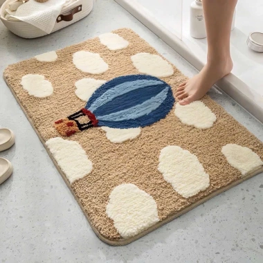 Combo 2 Thảm Lau Chân Lông Siêu Thấm 40x60cm Chống Trơn Trượt Phòng Tắm Phòng Ngủ Dễ Giặt 82.200 VND 3