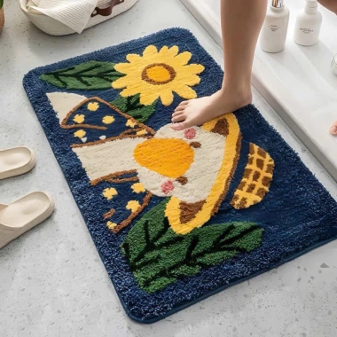 Combo 2 Thảm Lau Chân Lông Siêu Thấm 40x60cm Chống Trơn Trượt Phòng Tắm Phòng Ngủ Dễ Giặt 82.200 VND 5