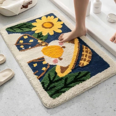 Combo 2 Thảm Lau Chân Lông Siêu Thấm 40x60cm Chống Trơn Trượt Phòng Tắm Phòng Ngủ Dễ Giặt 82.200 VND 8