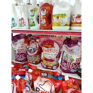 Combo 2 túi Bell Đức 3l8 màu tím - Nước giặt xả hương cá ngựa, giá chỉ 132.300₫