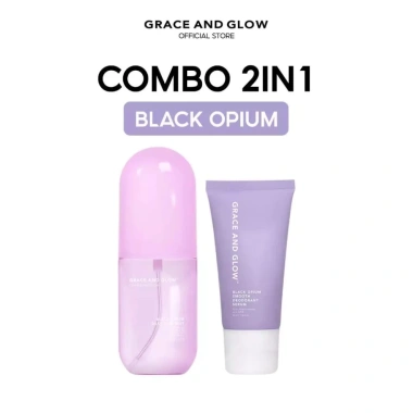 Combo 3 in 1 Black Opium Sữa tắm, Dưỡng thể, Lăn khử mùi Grace và Glow Rosslyn Chính Hãng 263k 10