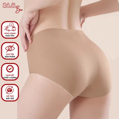 Combo 3 Quần Lót Nữ Su Gân 3D SamBra Siêu Mỏng Không Viền, Đáy Tơ Tằm Kháng Khuẩn QS13 Giá 80.000 VND