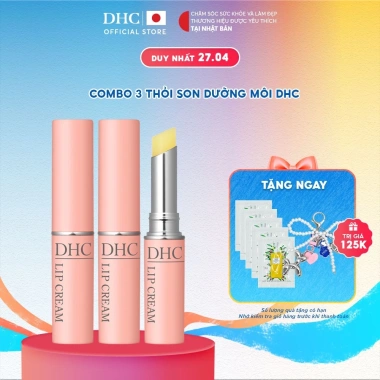 Combo 3 Thỏi Son DHC Lip Cream Dưỡng ẩm, làm mềm môi – Giá chỉ 560.000₫