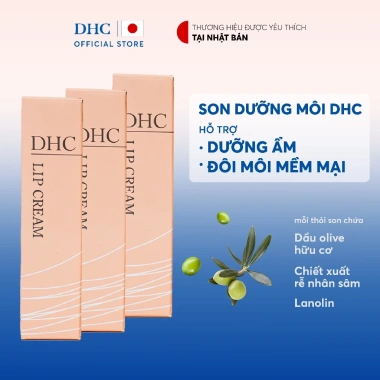 Combo 3 Thỏi Son DHC Lip Cream Dưỡng ẩm, làm mềm môi – Giá chỉ 560.000₫