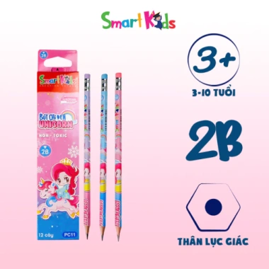 Combo 3/6/12 Bút chì 2B Smartkids Unicorn PC11 - 12 cây, chỉ 13.200₫ 2