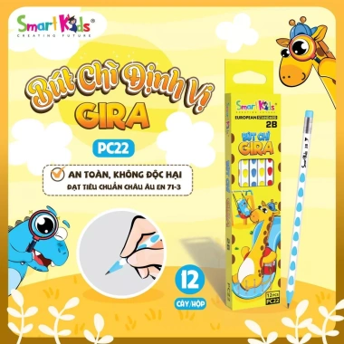 Combo 3/6/12 Bút chì Định vị Smartkids Gira PC22 2B – 12 cây giá ưu đãi 16.500 VND cho học sinh 3