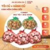 Combo 3kg Tỏi Củ + 2kg Hành Củ Kinh Môn Thơm Nồng Đậm Vị Giá chỉ 269.000 VND
