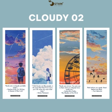 Combo 4 Bookmark Tranh Gouache Cán Màng Mờ Chống Nước 5x14cm Ưu Đãi 21.000 VND