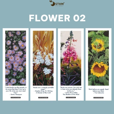 Combo 4 Bookmark Tranh Gouache Cán Màng Mờ Chống Nước 5x14cm Ưu Đãi 21.000 VND