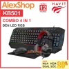 Combo 4 trong 1 Havit KB501 Led RGB – Chính hãng, bảo hành 12 tháng, 898.000₫