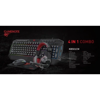 Combo 4 trong 1 Havit KB501 Led RGB – Chính hãng, bảo hành 12 tháng, 898.000₫
