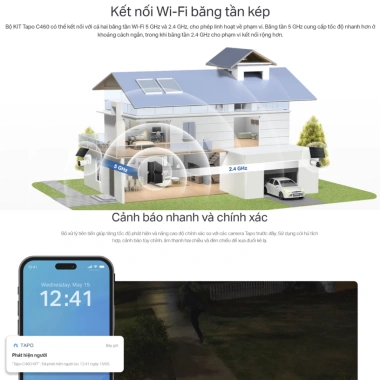 Combo 4K Tapo C460 - Thẻ 64GB - Camera AI Ngoài Trời, Pin 10.000mAh, Năng Lượng Mặt Trời - 2.614.000 VND 4 Combo 4K Tapo C460 - Thẻ 64GB - Camera AI Ngoài Trời, Pin 10.000mAh, Năng Lượng Mặt Trời - 2.614.000 VND 4