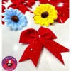 Combo 5-10 Nơ Nhung Đỏ Kim Tuyến 7cm - Trang Trí Noel, Văn Phòng, Giá chỉ 26.000đ