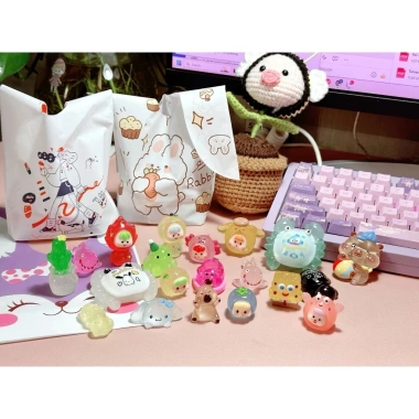 Combo 5-10 Túi Mù Labubu Mới Trái Cây Rùa Phát Sáng Size To - Giá 50.000đ