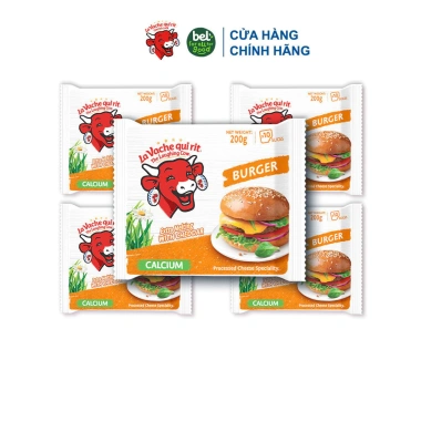 Combo 5 Phô mai Lát Con Bò Cười Burger 200g x32 - Giảm giá 17% chỉ 319.130₫