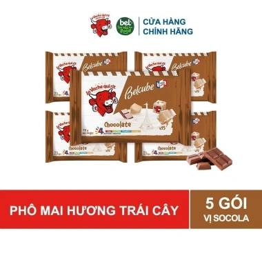 Combo 5 Phô mai vuông Belcube ngọt vị Socola 78g - Giá chỉ 232.750₫ | Livestream
