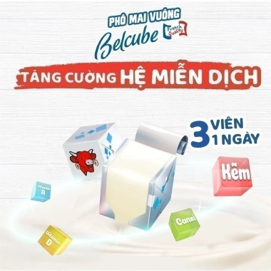 Combo 5 Phô mai vuông Belcube vị Socola ngọt 78g x15 - Giá 232.750đ, thơm ngon