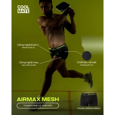 Combo 5 Quần Lót Nam AirMax Mesh - Thoáng mát, Nhanh khô, Co giãn - Mua 5 tặng 1 3