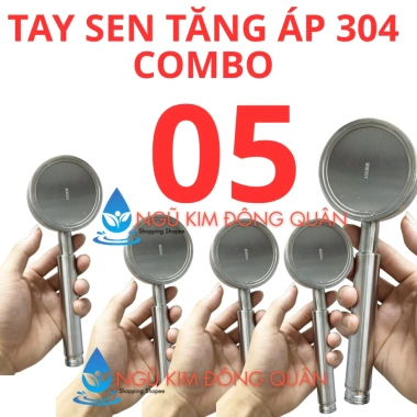 Combo 5 tay sen tăng áp inox 304 không dây – Tăng áp mạnh, giá chỉ 224.700 VND