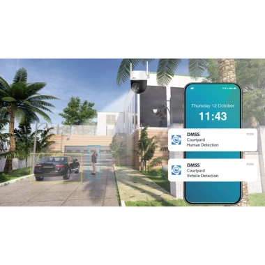 Combo 5M Dahua DH-P5AS-PV, Thẻ 64GB, Hộp Kỹ Thuật - Camera Ngoài Trời Xoay 360 Đàm Thoại 2 Chiều