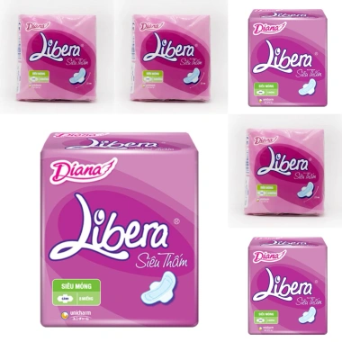 Combo 6 gói BVS LIBERA MỎNG CÁNH Dây Cánh DKC 8 miếng Baby Miki - Giá chỉ 82.000đ
