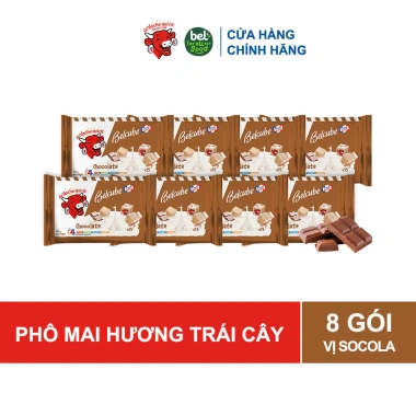 Combo 8 Phô mai vuông Belcube vị Socola ngọt 78g x15 - Giá 392.000đ, giảm 23%