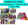 Combo An Toàn - Ghế Ga Xếp Gọn Sắt, Dây Đai 100cm và Gối 2 Đầu Cho Bé Đi Xe Máy 3