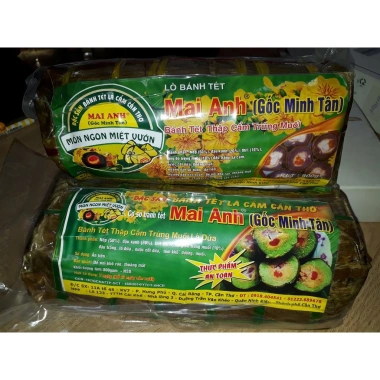 "Combo Bánh Tét Nhân Lá Cẩm Chuối 3 Đòn Giảm Giá - Bánh Tét Lá Cẩm Mại Cần Thơ 270k" 7