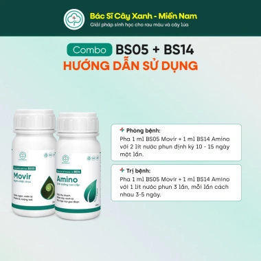 Combo BS05 BS14 Trị Xoăn Ngọn Khảm Lá Sượng - Phục Hồi Cây Trái Rau Màu Đỏ Virus - Bác Sĩ Cây Xanh Giá 212.000 VND