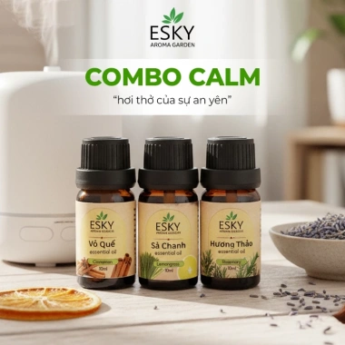 Combo CALM Tinh Dầu Nguyên Chất ESKY AROMA GARDEN 3x10ml Tập Trung Thư Giãn Đuổi Muỗi Giảm Giá 160.900₫