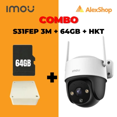 Combo Camera Imou S31FEP 3M - Thẻ Nhớ 64GB Tặng Hộp Kỹ Thuật Giá 1.157.000