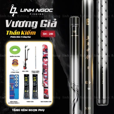 Combo Cần câu Đài Woding Thần Kiếm 5h28i - Rô Riếc Chép Giữ Cá, Giá 110k