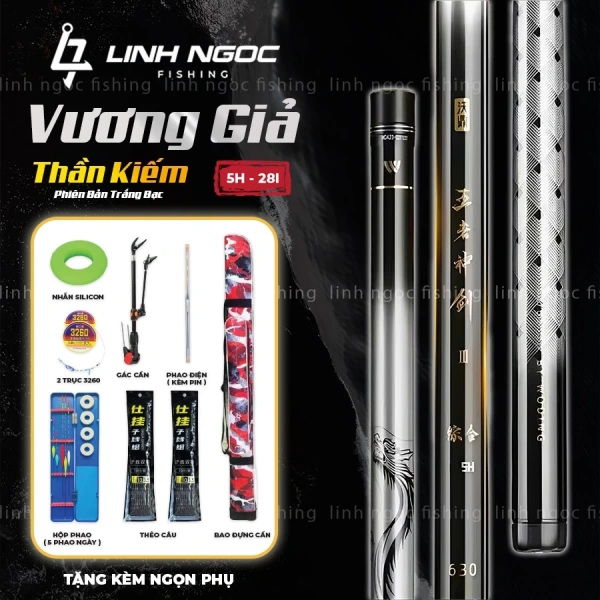 Hình ảnh sản phẩm Combo Cần câu Đài Woding Thần Kiếm 5h28i - Rô Riếc Chép Giữ Cá, Giá 110k