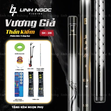 Combo Cần câu Đài Woding Thần Kiếm 5h28i - Rô Riếc Chép Giữ Cá, Giá 110k