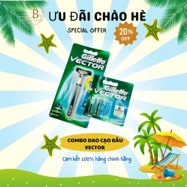 Combo Dao Cạo Râu VECTOR - Độ Sắc Bén, Lưỡi Siêu Bảo, Giá Siêu Tiết Kiệm 19.000₫