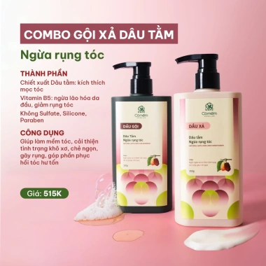 Combo Dầu Gội Xả Dâu Tằm Ngừa Rụng Tóc, Dưỡng Cỏ Mềm - Giá ưu đãi 555.000 VNĐ 2
