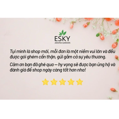 Combo FRESH Tặng Đá Khuếch Tán 10ml x3 - Tinh Dầu Nguyên Chất ESKY Aroma Garden Thông Mũi, Làm Mát, Tỉnh Táo, Đuổi Muỗi