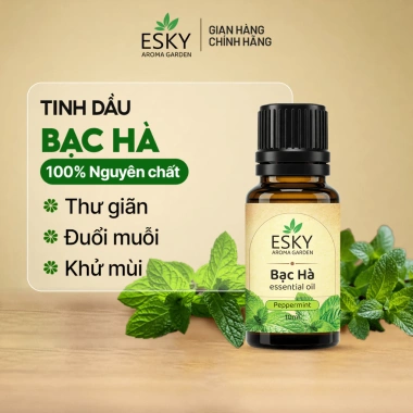 Combo FRESH Tặng Đá Khuếch Tán 10ml x3 - Tinh Dầu Nguyên Chất ESKY Aroma Garden Thông Mũi, Làm Mát, Tỉnh Táo, Đuổi Muỗi