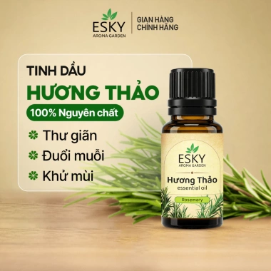 Combo FRESH Tặng Đá Khuếch Tán 10ml x3 - Tinh Dầu Nguyên Chất ESKY Aroma Garden Thông Mũi, Làm Mát, Tỉnh Táo, Đuổi Muỗi